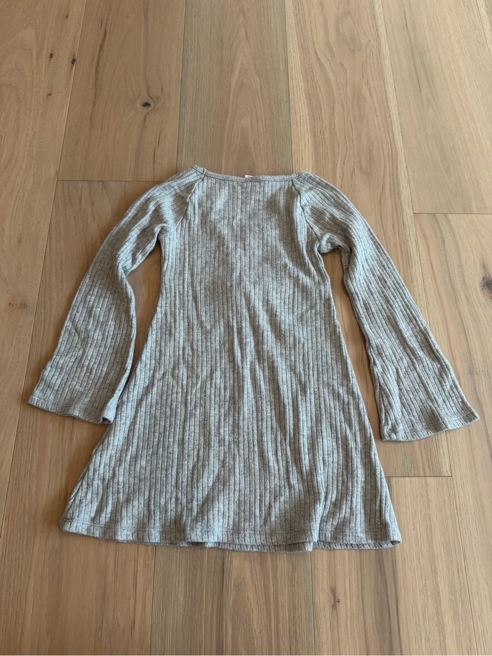 Old Navy Ribbed Knit Dress in Cream with Tie Waist